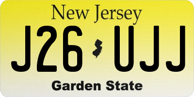 NJ license plate J26UJJ