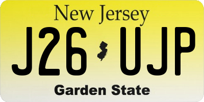 NJ license plate J26UJP