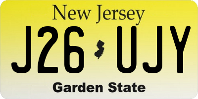 NJ license plate J26UJY