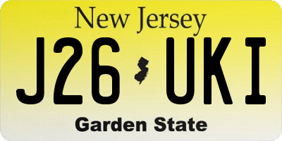 NJ license plate J26UKI