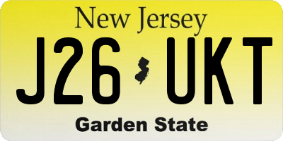 NJ license plate J26UKT
