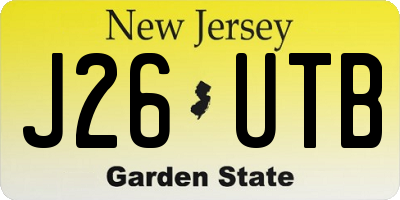 NJ license plate J26UTB