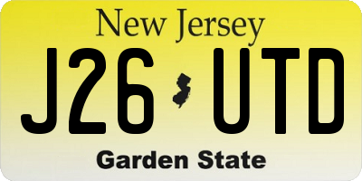 NJ license plate J26UTD