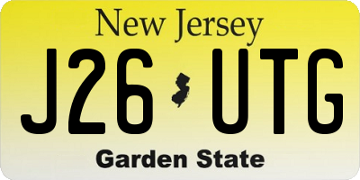 NJ license plate J26UTG