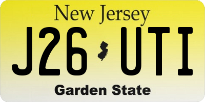 NJ license plate J26UTI