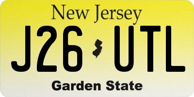 NJ license plate J26UTL
