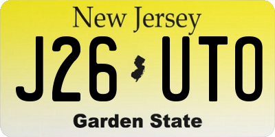 NJ license plate J26UTO