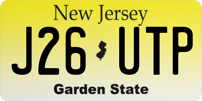 NJ license plate J26UTP