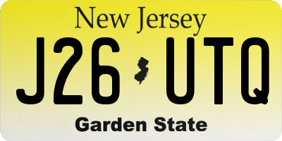 NJ license plate J26UTQ