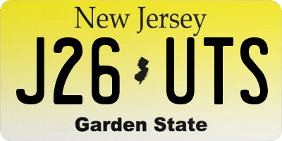 NJ license plate J26UTS