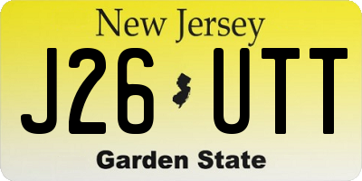 NJ license plate J26UTT