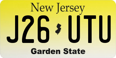 NJ license plate J26UTU