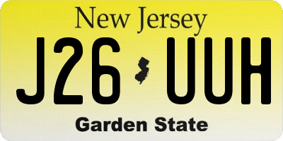 NJ license plate J26UUH