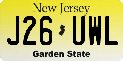 NJ license plate J26UWL