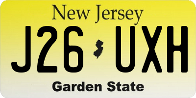 NJ license plate J26UXH