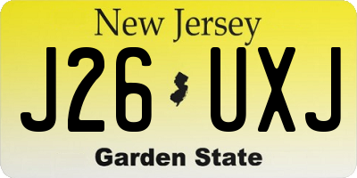 NJ license plate J26UXJ