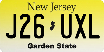 NJ license plate J26UXL