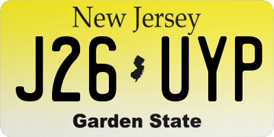 NJ license plate J26UYP