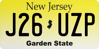 NJ license plate J26UZP
