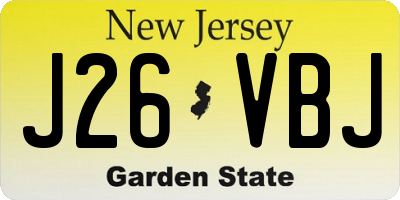 NJ license plate J26VBJ