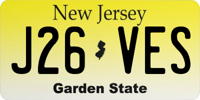 NJ license plate J26VES