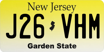 NJ license plate J26VHM