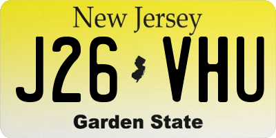 NJ license plate J26VHU