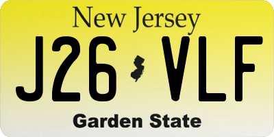 NJ license plate J26VLF