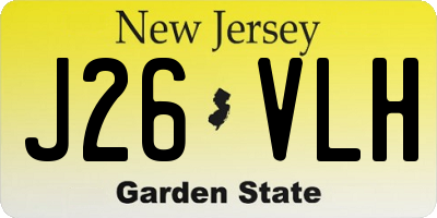 NJ license plate J26VLH