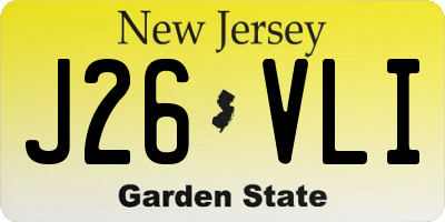 NJ license plate J26VLI