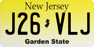 NJ license plate J26VLJ