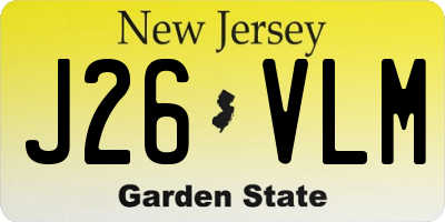 NJ license plate J26VLM