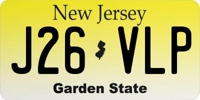 NJ license plate J26VLP