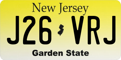 NJ license plate J26VRJ