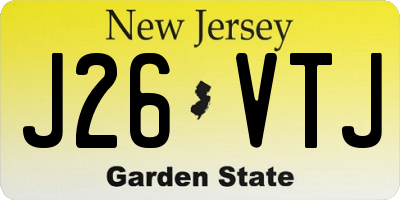 NJ license plate J26VTJ