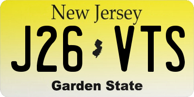 NJ license plate J26VTS