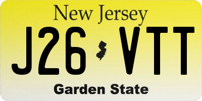 NJ license plate J26VTT