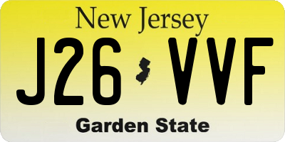 NJ license plate J26VVF