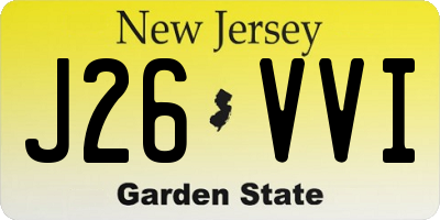 NJ license plate J26VVI