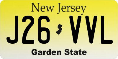 NJ license plate J26VVL