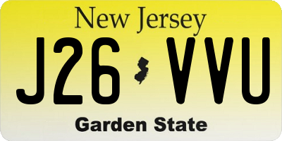 NJ license plate J26VVU