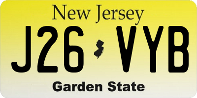 NJ license plate J26VYB