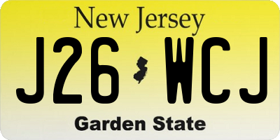 NJ license plate J26WCJ