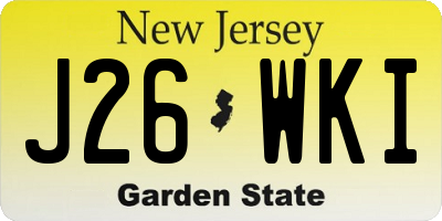 NJ license plate J26WKI