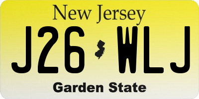 NJ license plate J26WLJ
