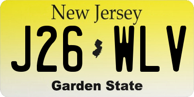 NJ license plate J26WLV