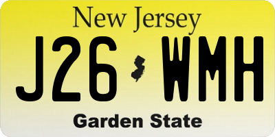 NJ license plate J26WMH