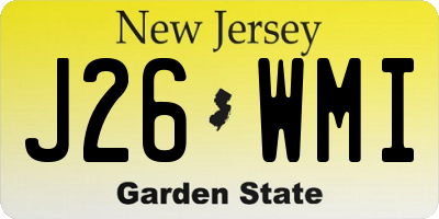 NJ license plate J26WMI