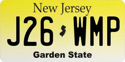 NJ license plate J26WMP