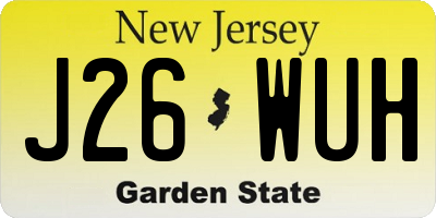 NJ license plate J26WUH